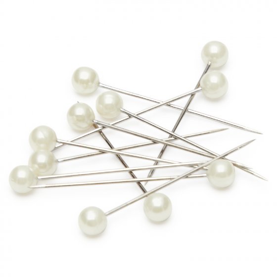 TCG Floral Premium Corsage Pins 1 1/2-in. Assorted Neutral Pearl Round Pin  144pcs